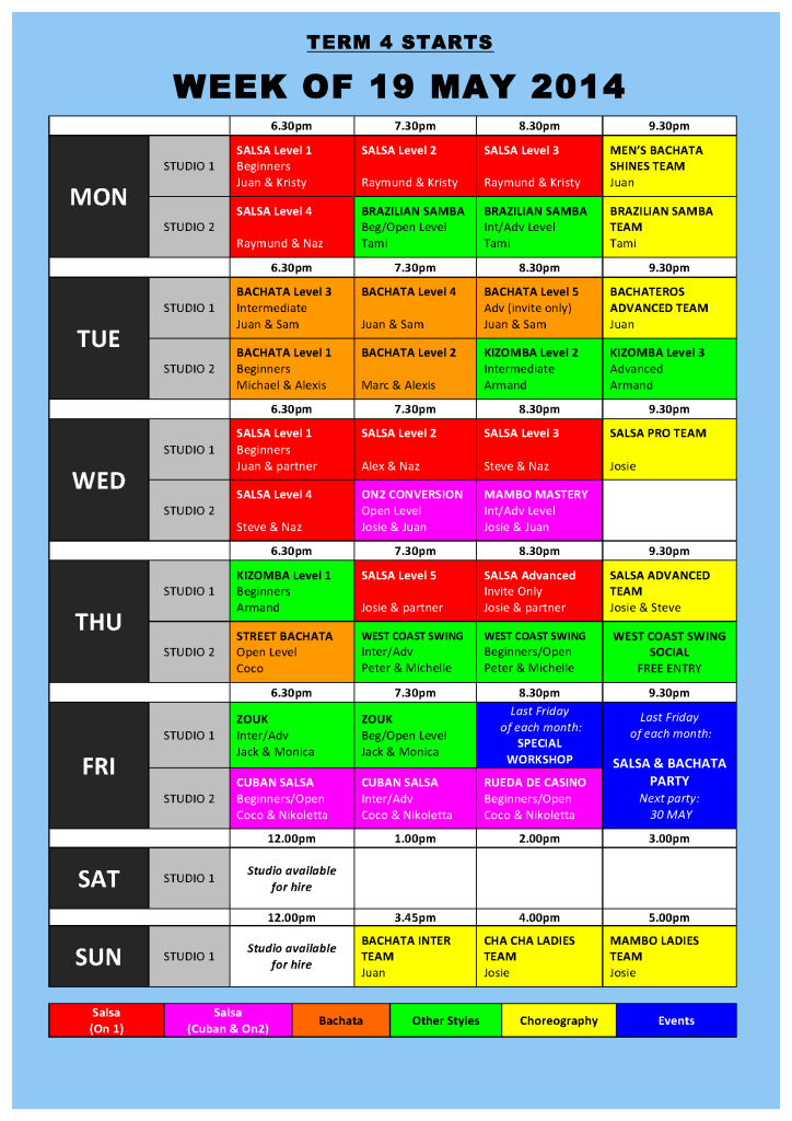 TIMETABLE 2014 - Term 4