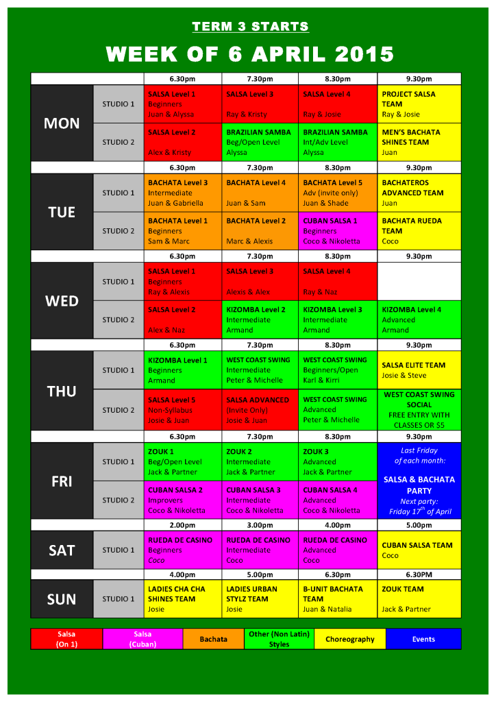 TIMETABLE 2015 - Term 3