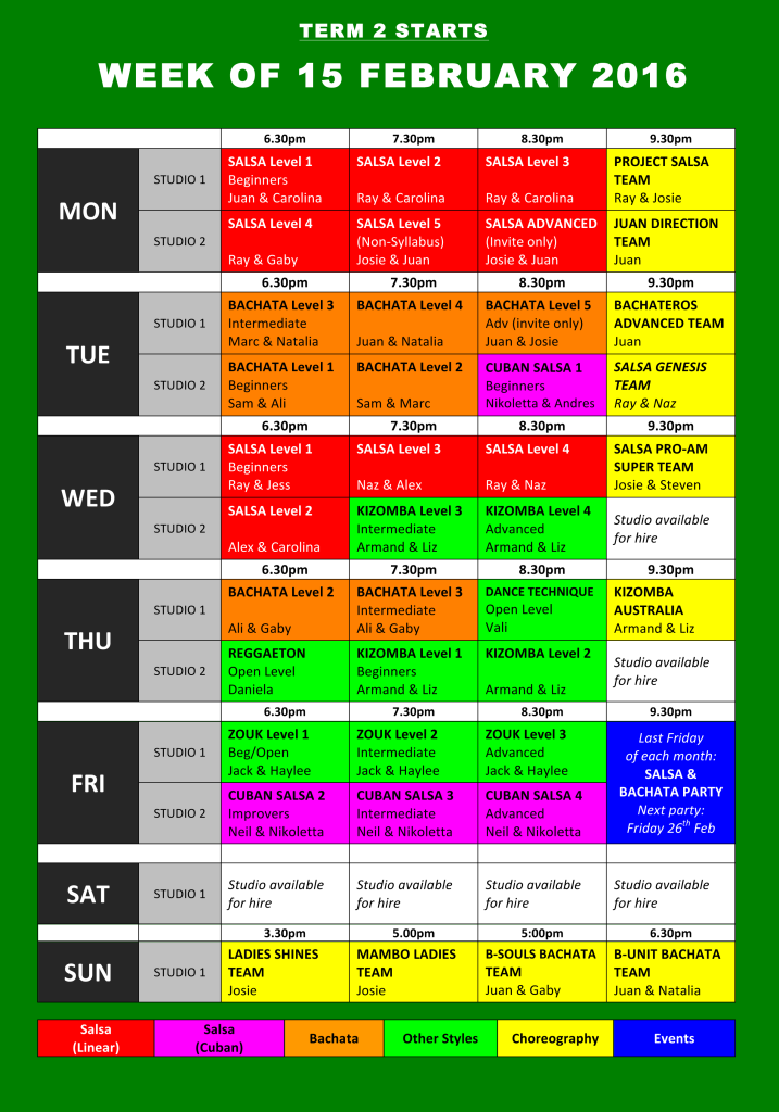 TIMETABLE 2016 - Term 2