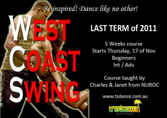 WEST COAST SWING CLASSES – LAST TERM!