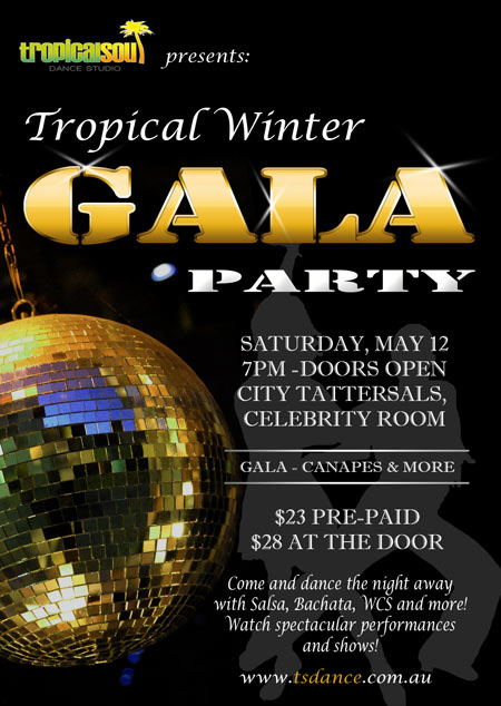Mark those calendars for the TROPICAL WINTER GALA PARTY on Saturday, 12 May