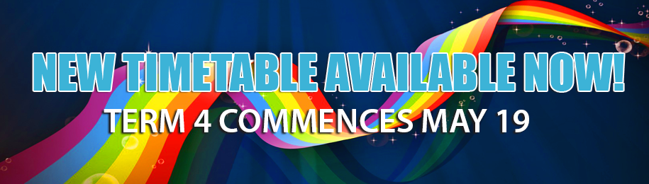 NEW TIMETABLE – Lots of changes for Term 4 2014!