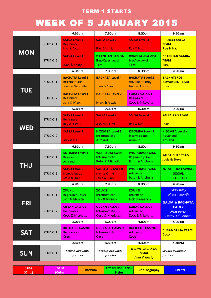 TIMETABLE 2015 - Term 1 web