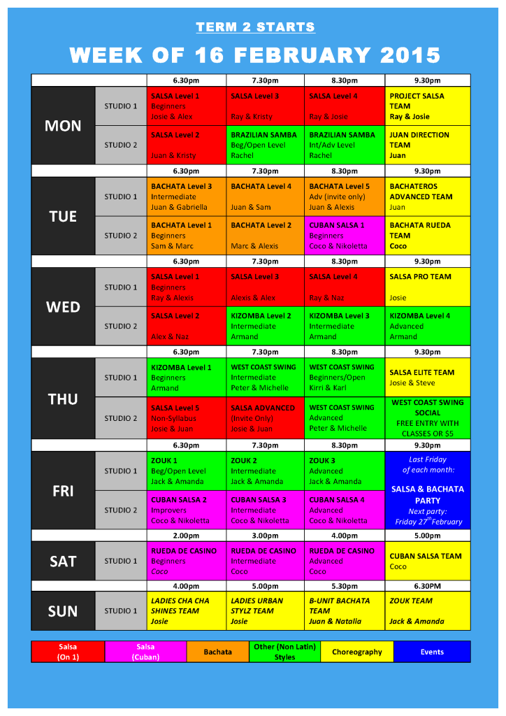 TIMETABLE 2015 - Term 2