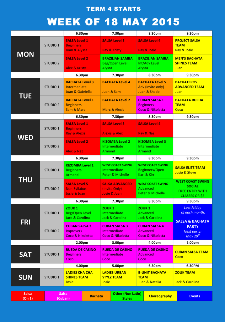 TIMETABLE 2015 - Term 4