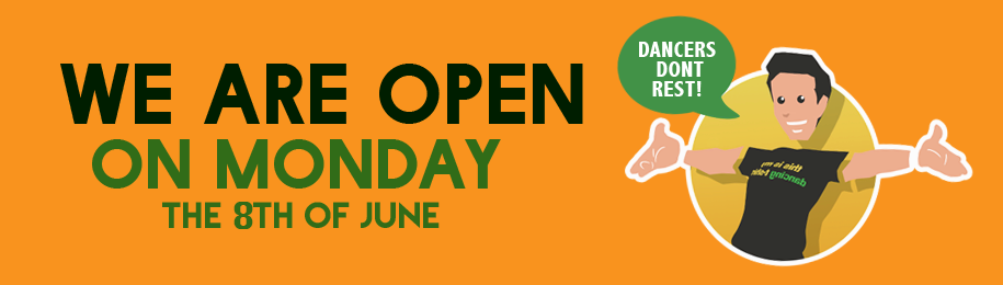 We are open on Monday 8th of June