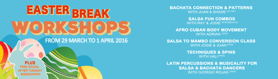 Easter Break Workshops! 29 March – 1 April  2016