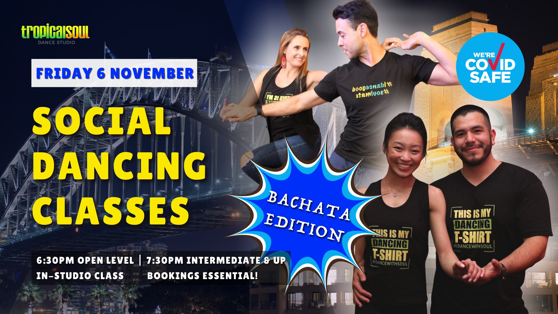 November 6 Bachata Social Dancing Classes